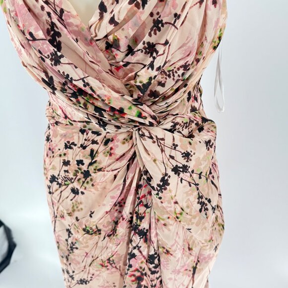 Katie May Los Angeles Floral Print Strapless Gown Pink Multicolor M 100% Polyest - Picture 7 of 12